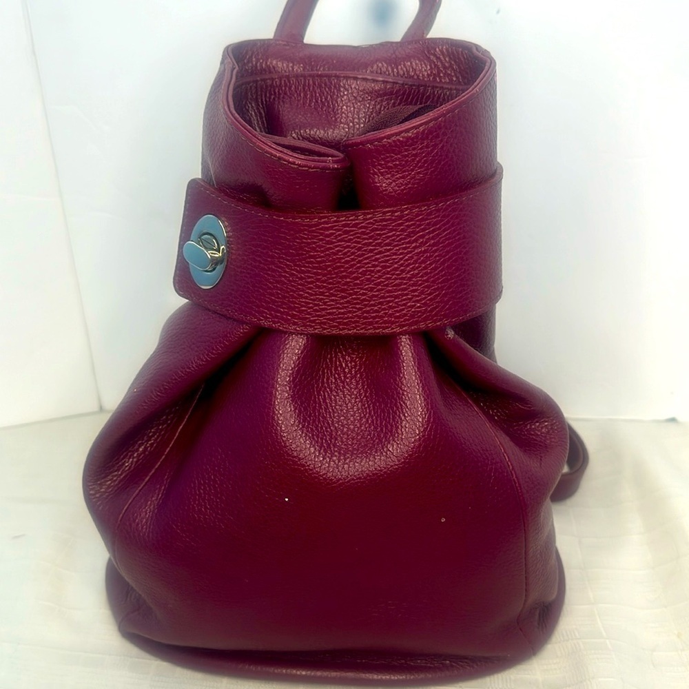 Fioretta Italian Genuine Leather Top Handle Backpack Handbag